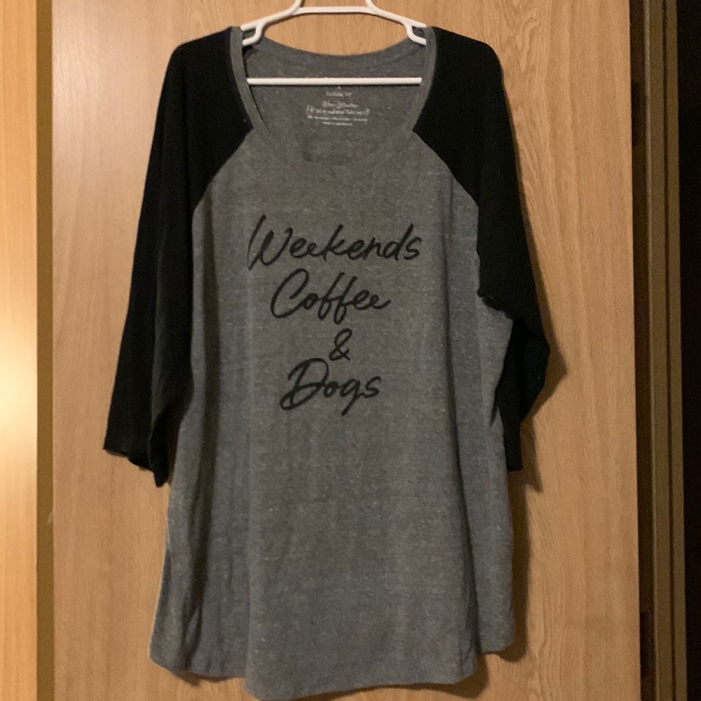 Torrid 4 baseball style tee shirt. Size equivalent to a 26 womans plus size